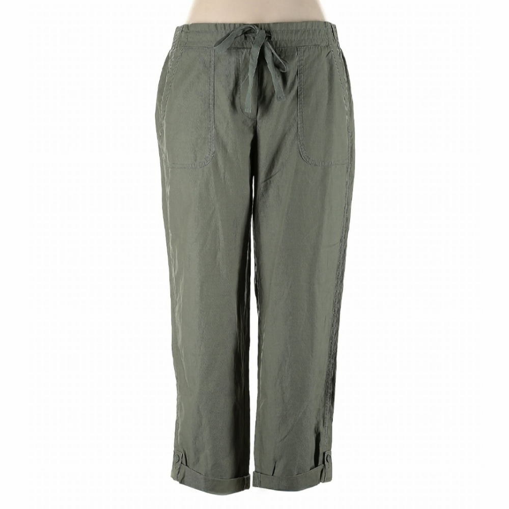 NWT Talbots Green Soft Casual Pants, Size 10